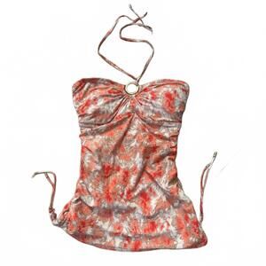 MICHAEL KORS Tankini Halter Neck Swim Bandeau Top SIZE S BOHO SUMMER